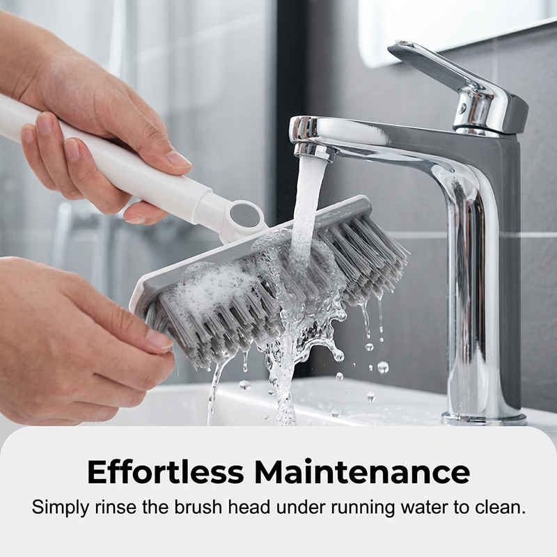 🧹 2-in-1 Grout &amp; Corner Scrubber Brush with Squeegee🫧