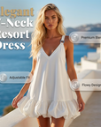 👗 LIMITED-TIME 50% OFF! 💥 V-Neck Bubble Hem Dress – Voluminous Ruffles, Adjustable Straps, Featherlight ✨
