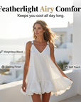👗 LIMITED-TIME 50% OFF! 💥 V-Neck Bubble Hem Dress – Voluminous Ruffles, Adjustable Straps, Featherlight ✨