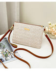 👜 LIMITED-TIME 50% OFF! 💥 Women's Woven Straw Shoulder Clutch Bag – Lightweight, Versatile, Metallic Accents ✨