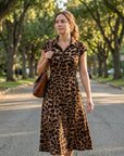 👗 50% OFF NOW! 🐆 Women's Elegant Leopard Print Lapel Dress – Chic, Flattering & Bold Statement Style 🥂