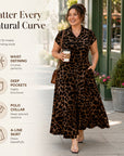 👗 50% OFF NOW! 🐆 Women's Elegant Leopard Print Lapel Dress – Chic, Flattering & Bold Statement Style 🥂
