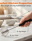 Stainless Steel Semi-Automatic Hand Egg Beater