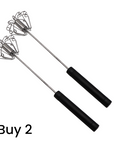 Stainless Steel Semi-Automatic Hand Egg Beater
