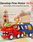 Double-Decker Dinosaur Transport Truck Toy