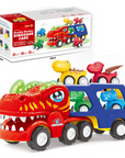 Double-Decker Dinosaur Transport Truck Toy