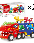 Double-Decker Dinosaur Transport Truck Toy