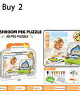 Creative 3D Mushroom Peg Puzzle