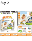 Creative 3D Mushroom Peg Puzzle
